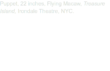 Puppet, 22 inches, Flying Macaw, Treasure Island, Irondale Theatre, NYC.